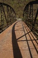 Iron footbridge over the Ticino river, Switzerland, shadow, metal, iron, ticino, footbridge, bridge, grisons, giubiasco, switzerland, europe, framework