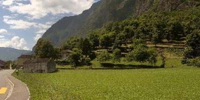 Lush valley in Grisons, Switzerland, rural, hiking, walking, terrace, europe, meadow, alps, valley, mountains, summer, trees, italian, green, grisons, outdoors, switzerland, sunshine