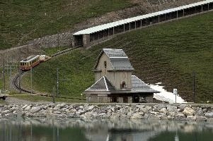 Eiger Museum and Funiculare, texture, architecture, roof, eiger, reflection, climbing, slate, building, history, water, snow, background, old, tourism, alps, rock, europe, railway, train, alpine, house, rail, wood, steep, ascent, nature, wooden, funicular, museum, lake, travel, hut, pool, contrast, rural, carriages, historic, grindelwald, mountains, landscape