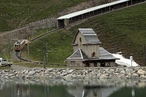 Eiger Museum and Funiculare, texture, architecture, roof, eiger, reflection, climbing, slate, building, history, water, snow, background, old, tourism, alps, rock, europe, railway, train, alpine, house, rail, wood, steep, ascent, nature, wooden, funicular, museum, lake, travel, hut, pool, contrast, rural, carriages, historic, grindelwald, mountains, landscape
