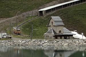 Eiger Museum and Funiculare, texture, architecture, roof, eiger, reflection, climbing, slate, building, history, water, snow, background, old, tourism, alps, rock, europe, railway, train, alpine, house, rail, wood, steep, ascent, nature, wooden, funicular, museum, lake, travel, hut, pool, contrast, rural, carriages, historic, grindelwald, mountains, landscape