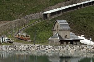 Eiger Museum and Funiculare, texture, architecture, roof, eiger, reflection, climbing, slate, building, history, water, snow, background, old, tourism, alps, rock, europe, railway, train, alpine, house, rail, wood, steep, ascent, nature, wooden, funicular, museum, lake, travel, hut, pool, contrast, rural, carriages, historic, grindelwald, mountains, landscape
