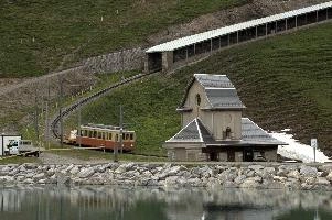Eiger Museum and Funiculare, texture, architecture, roof, eiger, reflection, climbing, slate, building, history, water, snow, background, old, tourism, alps, rock, europe, railway, train, alpine, house, rail, wood, steep, ascent, nature, wooden, funicular, museum, lake, travel, hut, pool, contrast, rural, carriages, historic, grindelwald, mountains, landscape