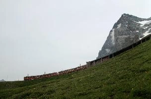 Eiger Funicular, alps, funicular, three sisters, grindelwald, mountains, europe, railway, switzerland, alpine, train, north face, eiger, downhill, slope