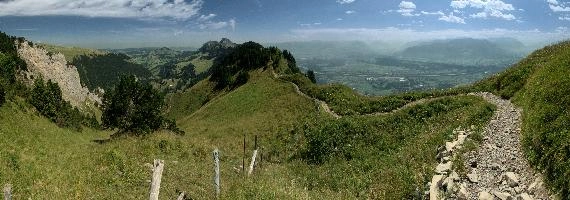 Appenzell, kasten, hiking, swiss, rheintal, route, valley, hoher, alps, appenzell, path, rhine, alpine, scenery, green, stauberen, walking, switzerland, ridge, mountains, view, river