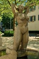 Konstanz, constance, germany, artist, fountain, hideous, brunnen, bodensee, outdoor, konstanz, artwork, lake, summer, woman, watre, local, street, ugly, sculpture, sunny, public, feature