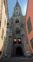 Cathedral in Konstanz, Germany, cathedral, building, tree, constance, tower, lake, dom, religion, konstanz, spire, bodensee, minster, gothic, germany, square, christian, bishopric