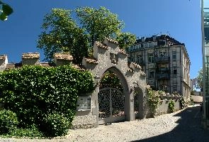Konstanz, Tor, constance, rendererd, arch, gates, peaked, wall, lake, stone, bodensee, gateway, battlement, crenellation, germany, defensive, historic