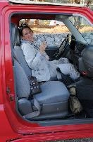 Bettina in Jeep, null