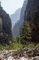 Approach to the Iron Gates in the Samaria Gorge, Crete, outdoors, arid, landscape, sheer, scenic, narrow, walking, gates, choke-point, ravine, iron, terrain, gorge, island, rough, samaria, europe, dry, mediterranean, tourism, rock, crete, outdoor, stony, greece, autumn, harsh