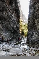 Approach to the Iron Gates in the Samaria Gorge, Crete, outdoors, arid, landscape, sheer, scenic, narrow, walking, gates, choke-point, ravine, iron, terrain, gorge, island, rough, samaria, europe, dry, mediterranean, tourism, rock, crete, outdoor, stony, greece, autumn, harsh