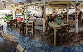 Bar scene in Chania, Crete, restaurant, summer, bar, airy, island, open, europe, interior, autumn, white, tourism, wooden, outdoor, chairs, mediterranean, seating, crete, terrace, greece, catering, holiday