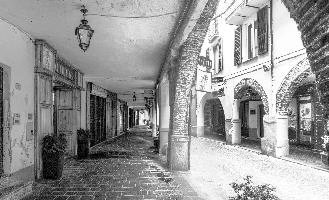 Covered arcade in Cairo Montenotte, Switzerland, null