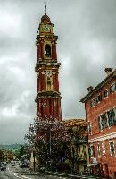 Cairo Montenotte, rural town in the Ligurian province of Savona, village, catholic, town, religion, street, tower, building, church, montenotte, cloud, cairo, overcast, savona, russet, liguria, red, italian, rendered, italy, rural, christianity