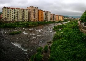 Cairo Montenotte, rural town in the Ligurian province of Savona, village, waterfront, town, terrace, street, banks, building, river, montenotte, cloud, cairo, overcast, savona, russet, bormida di spigno, liguria, red, flowing, italian, rendered, water, italy, rural, weir