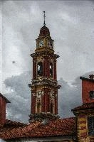 Church tower in Cairo Montenotte, Liguria, liguria