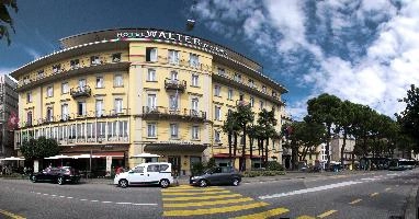 Hotel Walter du Lac, Lugano, mountains, hotel, ticino, lugano, exterior, alpine, swiss, walter, switzerland, daytime, alps, town, tourism, accommodation, italian, tessin, street, city, holiday
