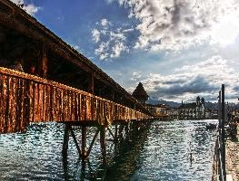 Kapellbrücke in Luzern, Switzerland, luzern