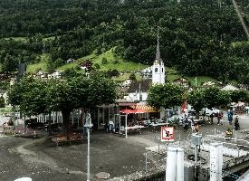 Lake-front church on Vierwaldstättersee, Switzerland, null