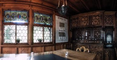 Interior of Restaurant Rütlihaus, Vierwaldstättersee, europe, switzerland, luzern, vierwaldstättersee, lake, bar, restaurant, interior, wood, furniture, windows, rütlihaus