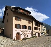 Maienfeld, spring, exterior, village, europe, town, switzerland, maienfeld, building, graubuenden, street, graubünden, outdoors, sunshine, blue sky, rural, alps, scenic, quaint