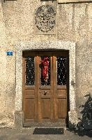 Door in Maienfeld, switzerland, rural, graubünden, maienfeld, village