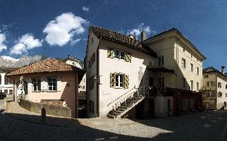 Maienfeld, spring, exterior, village, europe, town, switzerland, maienfeld, building, graubuenden, street, graubünden, outdoors, sunshine, blue sky, rural, alps, scenic, quaint