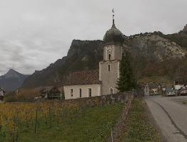 Church in Maienfeld, Switzerland, building, facade, grisons, ticino, switzerland, europe, italian, rural, exterior