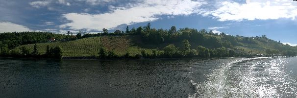 Bodensee Ufer, constance, summer, germany, ferry, ripples, meersburg, lake, blue sky, bodensee, motor, shore, water, sunshine, transport, passage, sun, wake, ship, outdoors, bright, clouds