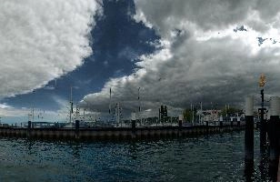 Cloud over Konstanz, constance, water, sky, ferry, storm, lake, weather, bodensee, clouds, cumulus, front, germany, dramatic