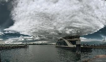 Clouds over Ferry, lake, constance, ship, ferry, clouds, konstanz, boat, bodensee, storm, water, sky, germany, car, transport