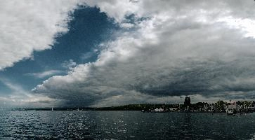 Konstanz Sky, lake, water, constance, front, storm, bodensee, weather, germany, sky, cumulus, ferry, clouds, dramatic