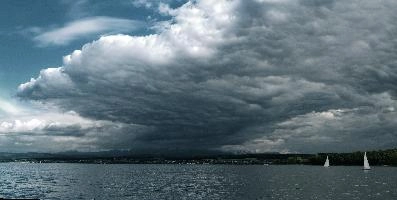 Bodensee Sky, constance, water, sky, ferry, storm, lake, weather, bodensee, clouds, cumulus, front, germany, dramatic