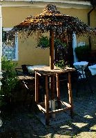 Moosschirm, meersburg, bodensee, deutschland