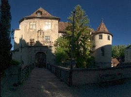 Schloss Meersburg, schloss, fort, burg, lake, sunshine, germany, meersburg, stone, bodensee, blue sky, castle, building, old, constance, summer, historic