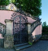 Gates of Schloss Meersburg, meersburg, lake, ornate, wrought, grill, gates, bodensee, constance, germany, grate, schloss, pink, entrance, portal, baroque, iron, complex, palace, ironwork