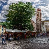 Church and Market in Merano, null