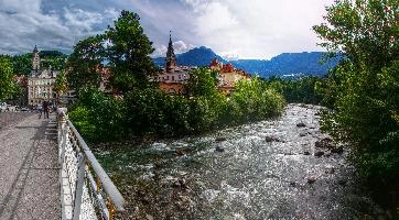 View from Bridge in Merano, Alto Adige, null