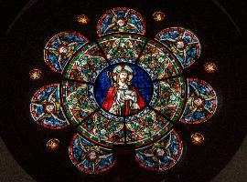 Stained-glass window in Merano, Alto Adige, null