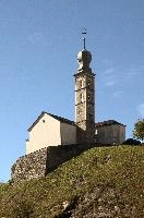 Church in Mesocco, europe, paul, saint, graubünden, tower, grisons, alps, catholic, switzerland, onion, mesocco, religion, peter, church, skyline, building