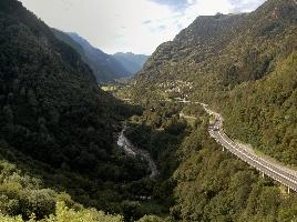 12.49, alps, route, forest, south, mesocco, europe, road, switzerland, grisons, river, motorway, view, valley