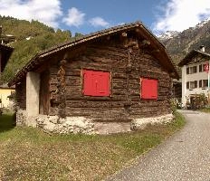 Chalet in Mesocco, grisons, timber, rustic, chalet, cabin, building, alps, dark, switzerland, mesocco, shutters, rural, house, log, red