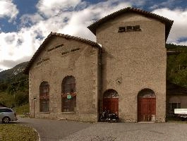 Building in Mesocco, grisons, gable, headquarter, fire, building, alps, switzerland, mesocco, rendered, service