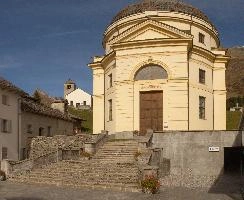 Church in San Bernadino, alps, church, bernadino, graubünden, architecture, grisons, europe, round, switzerland, religion, switzerland, rotund, town, san, building, catholic
