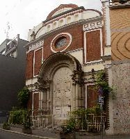 Church in Milano, brick, church, christian, religion, exterior, building, street, urban, city, summer, architecture, italy, milan, europe, doors, stone, chapel, christianity, red, outdoors, catholicism