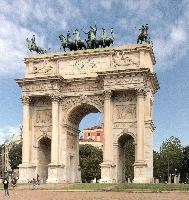 Arco della Pace, Milano, sculptures, architecture, stone, memorial, monument, peace, summer, arch, columns, italy, pillars, milan, neoclassical, europe, horsemen