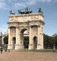 Arco della Pace, Milano, sculptures, architecture, stone, memorial, monument, peace, summer, arch, columns, italy, pillars, milan, neoclassical, europe, horsemen