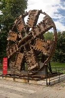 Boring, italy, steel, machinery, bit, underground, drill, milan, rust, europe, railway, boring, industry, construction, metal, head, tube, digging