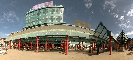 ELLIOTT BIGNELL, columns, exterior, transport, station, tube, railway, architecture, italy, facade, milan, turquoise, europe, red