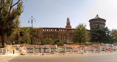Castello Sforzesco, Milano, sforza, castle, fortification, historic, tower, wall, sforzesco, italy, milan, europe, exterior